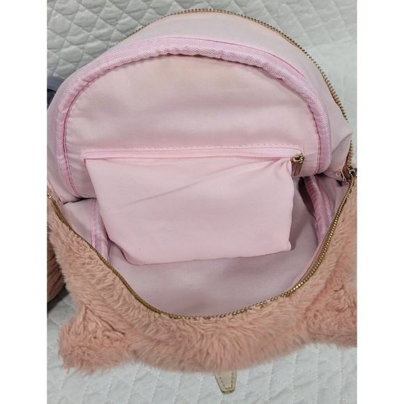 UnderOneSky Girls Soft Plush Mini Backpack Unicorn Adjustable Iridescent Straps - Picture 16 of 16